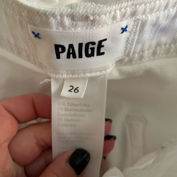 Paige Nellie Cropped Jeans in Crisp White - Picture 12 of 14